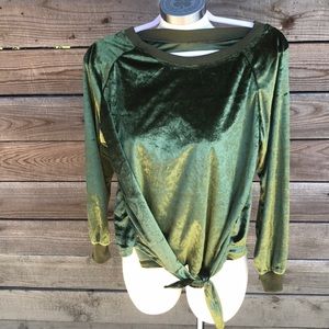 green velvet long sleeve